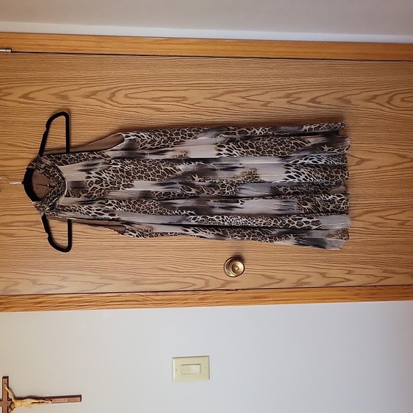 Joseph Ribkoff, meek neck trapeze dress - Picture 2 of 4